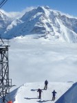 On top of the Schilthorn - ready to ski