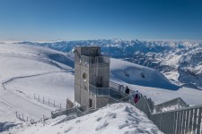 At the border to Italy, overlooking the Italian Alps