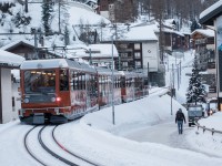 Train departing for the Gornergrat