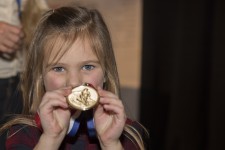 She knows how to pose with her Gold Medal.