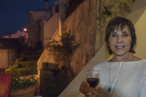 A glass of wine in Marvão.