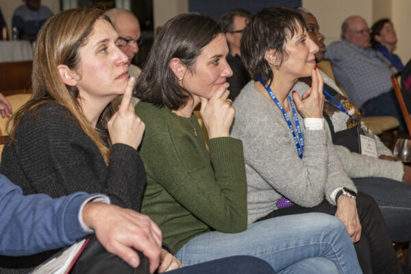 Lizzie, Danielle & Cindy from Insider Inc. listening and concentrating.