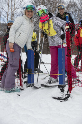 Every skier gets a photo op with Donna Weinbrecht, Olympic Winner 1992 in Albertville, France.