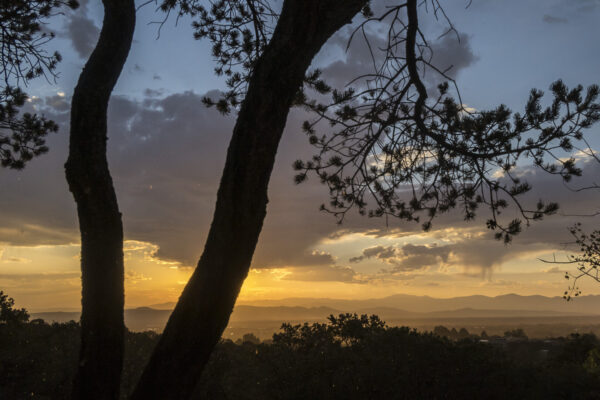 One of the many breathtaking sunsets over the Jemez Mountain range.