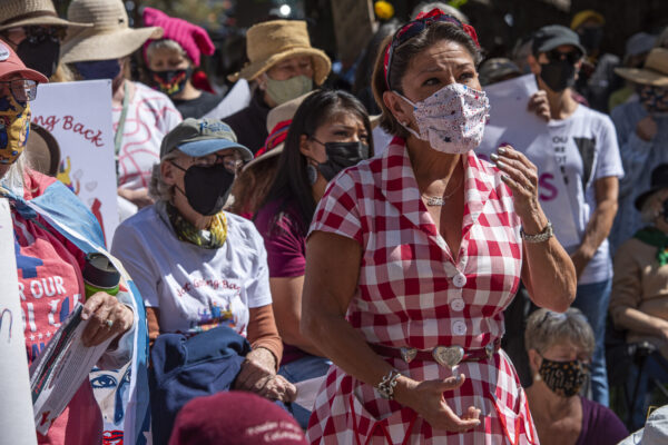 A woman at the Rally for Reproductive Justice.